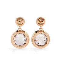Aura Double Bezel Drop Lab Grown Diamond Studs - Ophiratbf