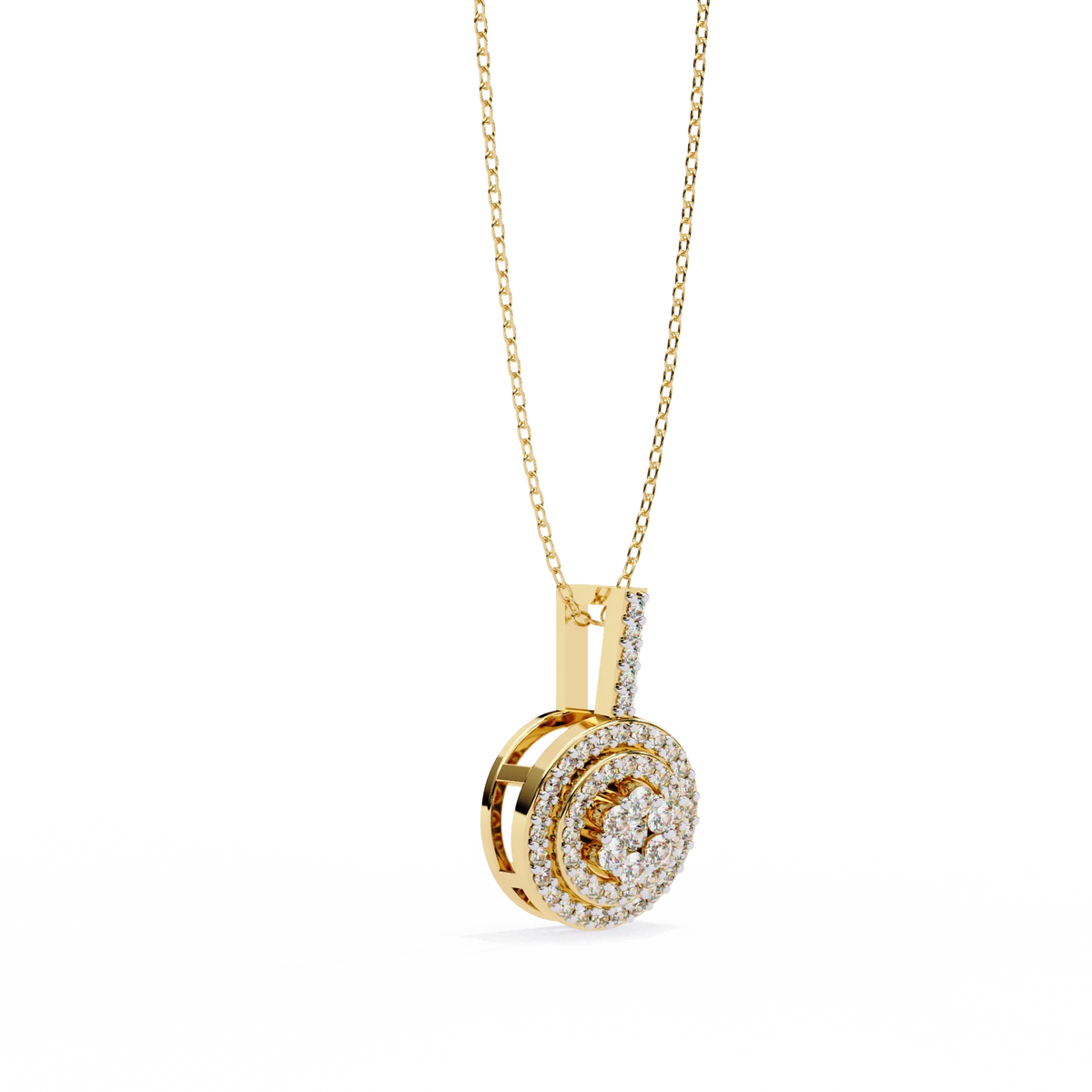 Orbit Cluster Lab Grown Diamond Pendant - Ophiratbf