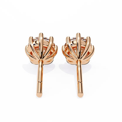 Eterna Six Prong Solitaire Lab Grown Diamond Studs