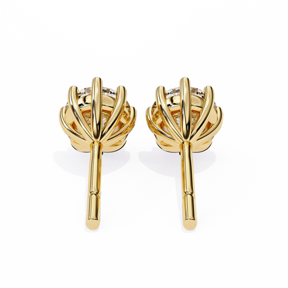 Eterna Six Prong Solitaire Lab Grown Diamond Studs