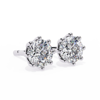 Eterna Six Prong Solitaire Lab Grown Diamond Studs - Ophiratbf