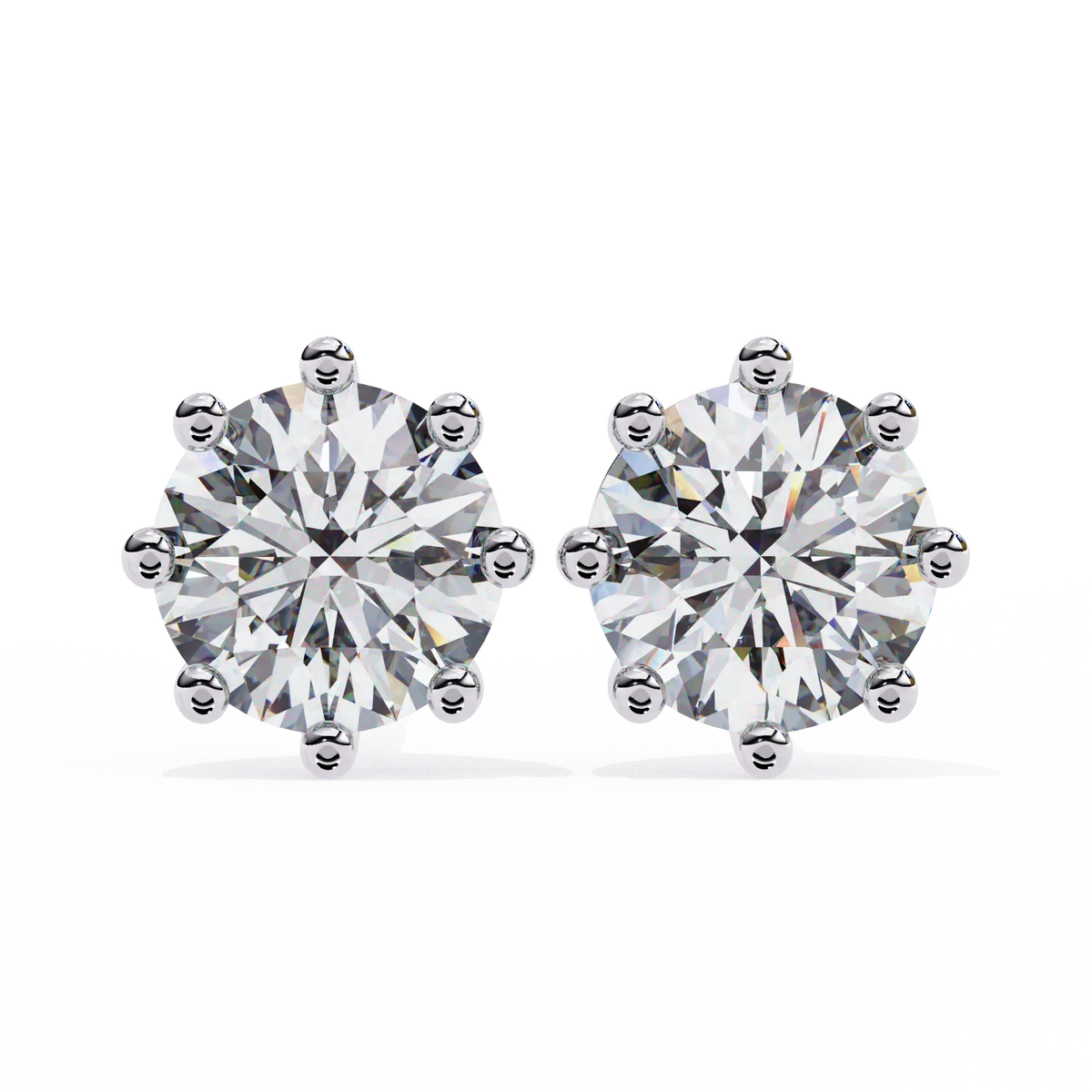 Eterna Six Prong Solitaire Lab Grown Diamond Studs - Ophiratbf
