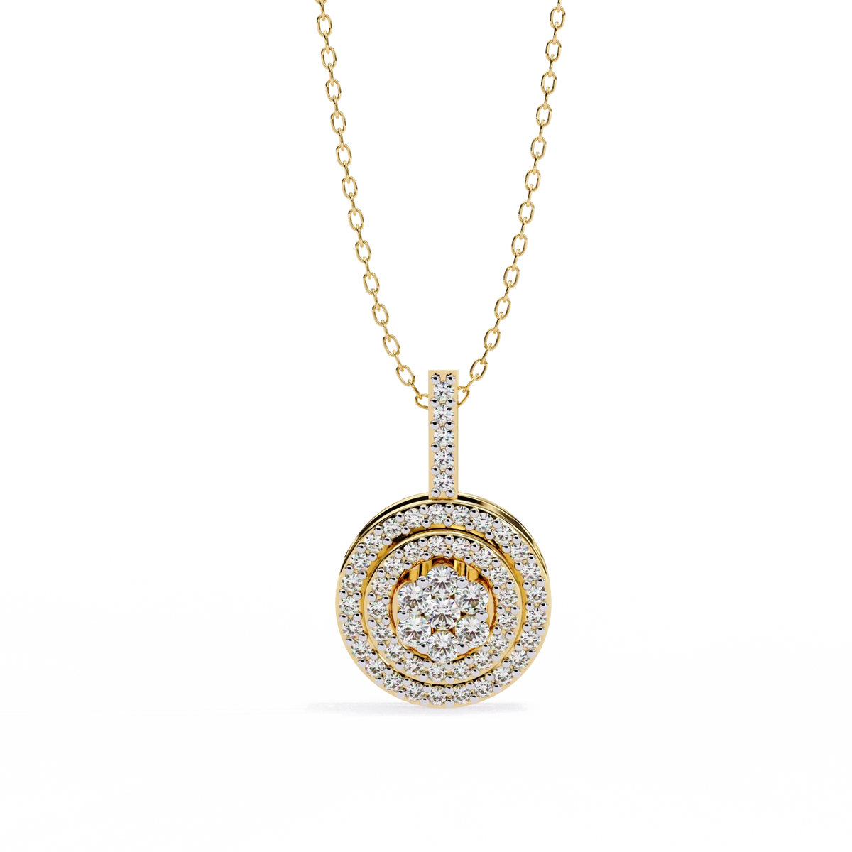 Orbit Cluster Lab Grown Diamond Pendant - Ophiratbf