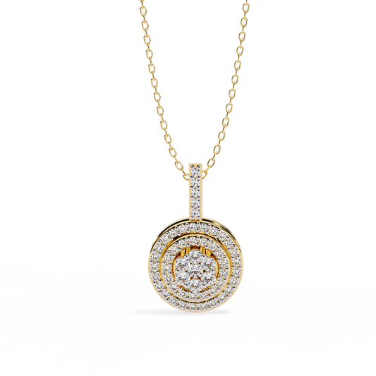 Orbit Cluster Lab Grown Diamond Pendant
