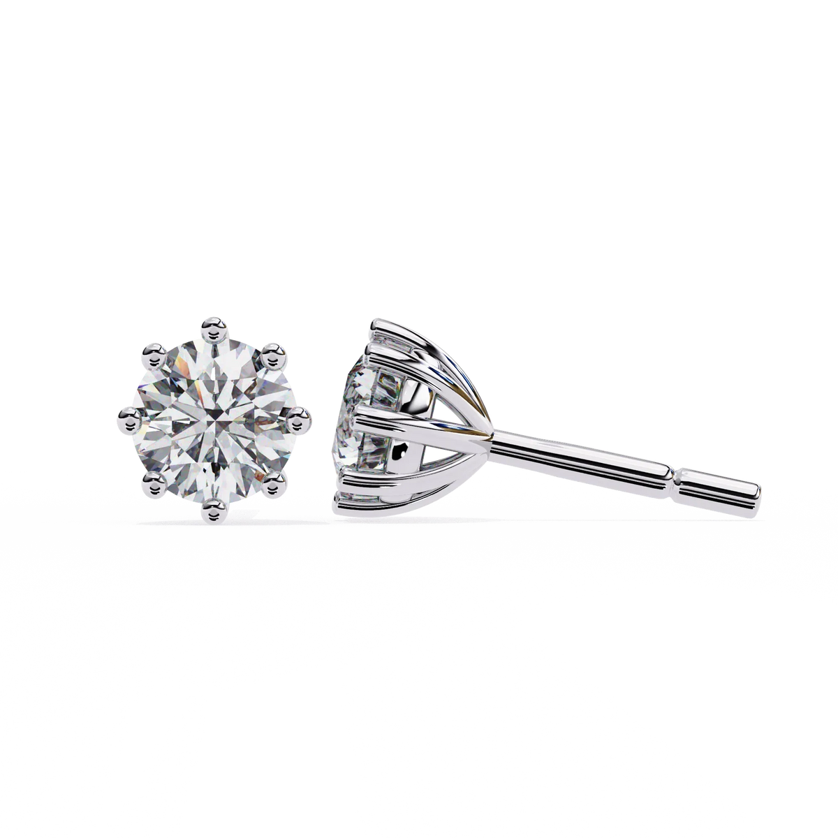 Eterna Six Prong Solitaire Lab Grown Diamond Studs - Ophiratbf