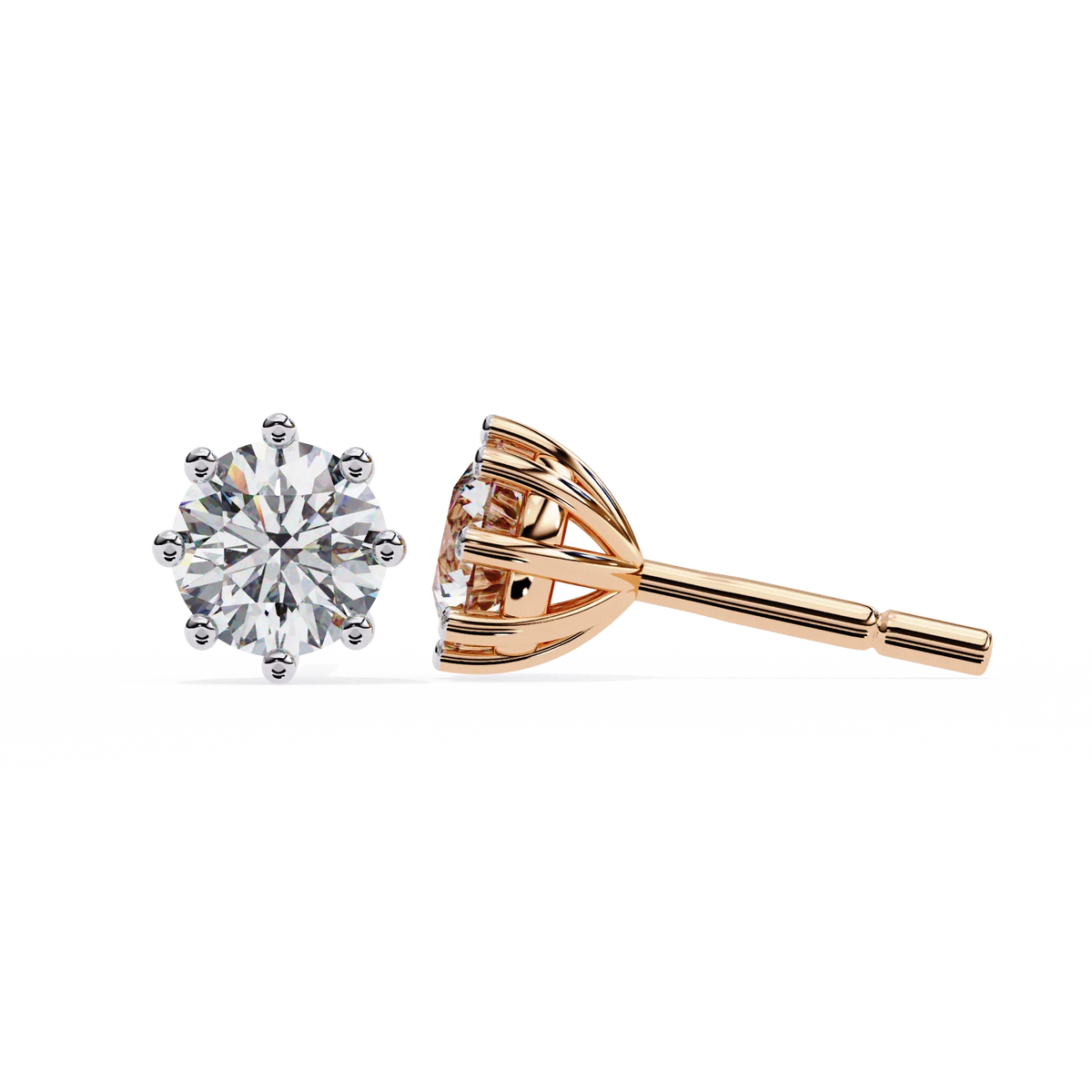 Eterna Six Prong Solitaire Lab Grown Diamond Studs - Ophiratbf