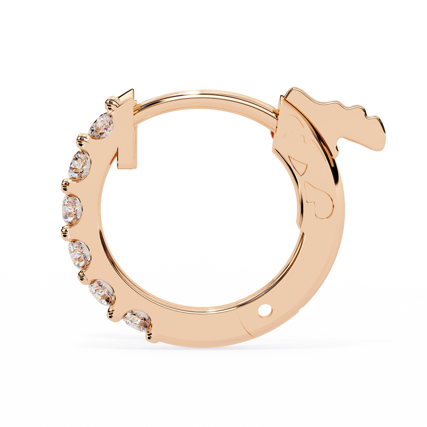 enchanted inside-out unicorn lab grown diamond hoops