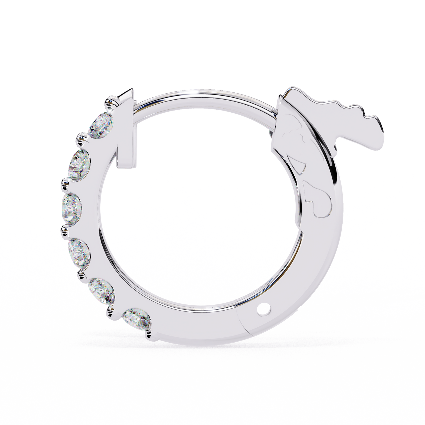 enchanted inside-out unicorn lab grown diamond hoops
