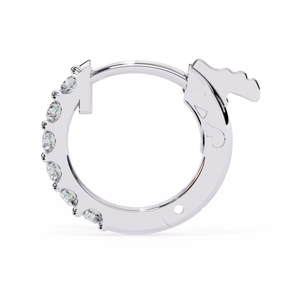 Enchanted Inside-Out Unicorn Lab Grown Diamond Hoops