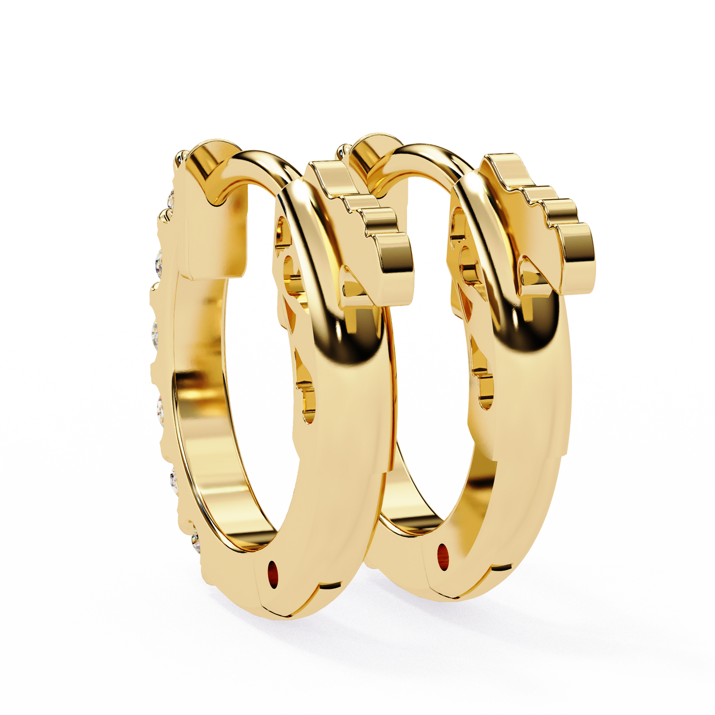 enchanted inside-out unicorn lab grown diamond hoops