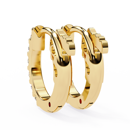 Enchanted Inside-Out Unicorn Lab Grown Diamond Hoops