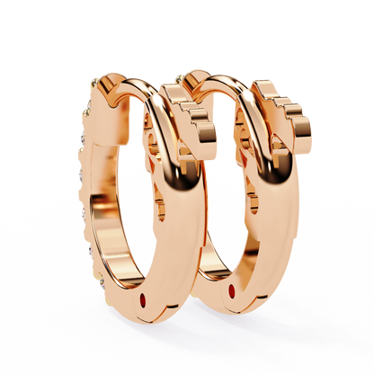 Enchanted Inside-Out Unicorn Lab Grown Diamond Hoops