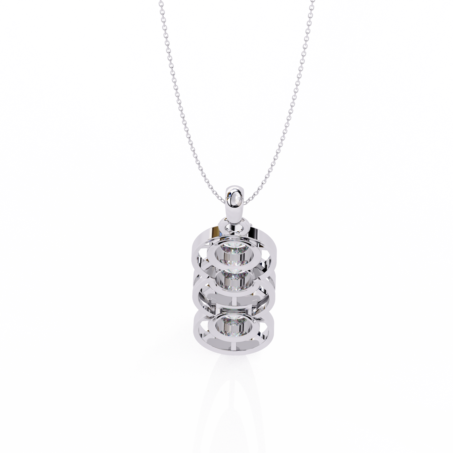 rhapsody multi-halo lab grown diamond pendant