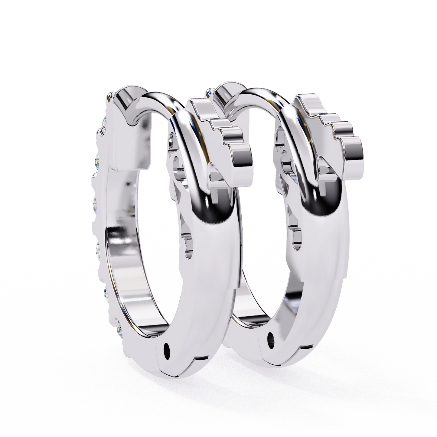 enchanted inside-out unicorn lab grown diamond hoops