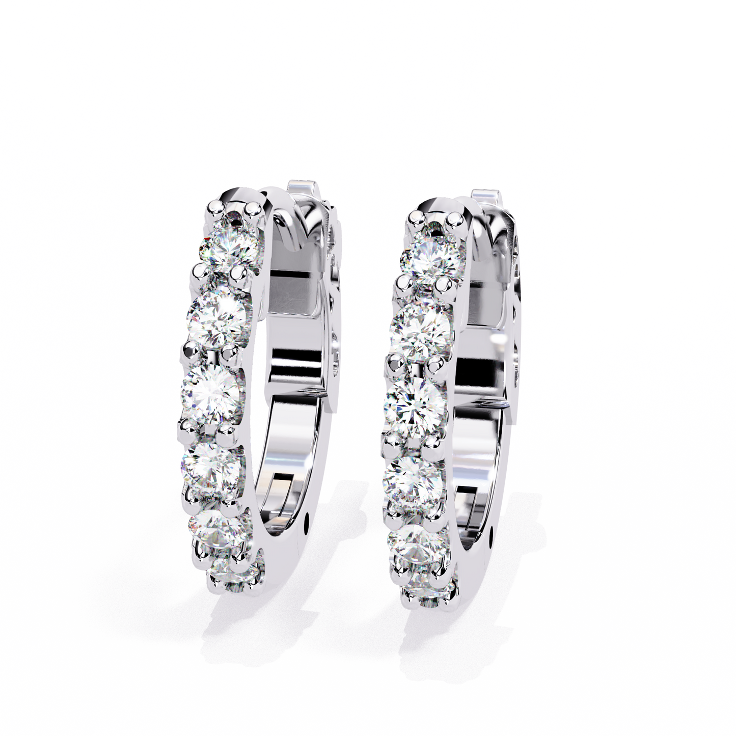 enchanted inside-out unicorn lab grown diamond hoops