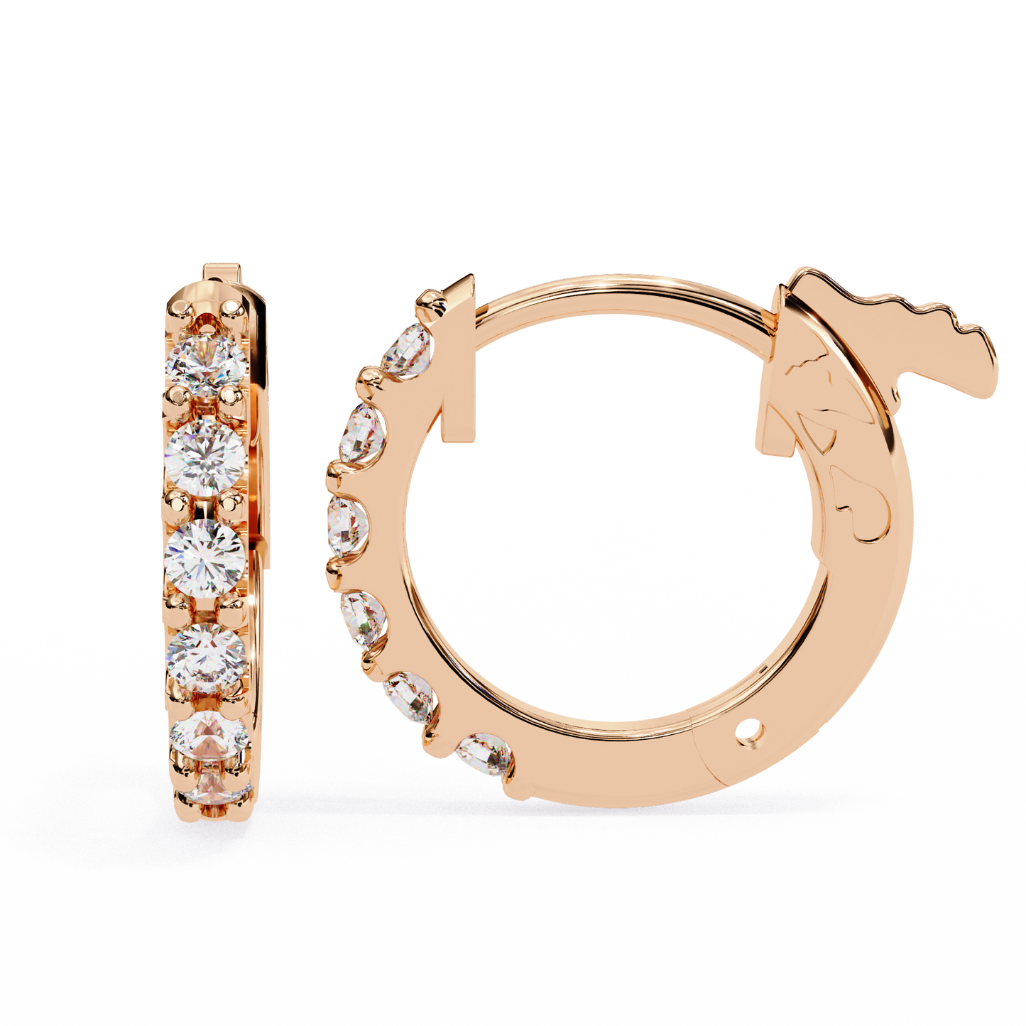 enchanted inside-out unicorn lab grown diamond hoops