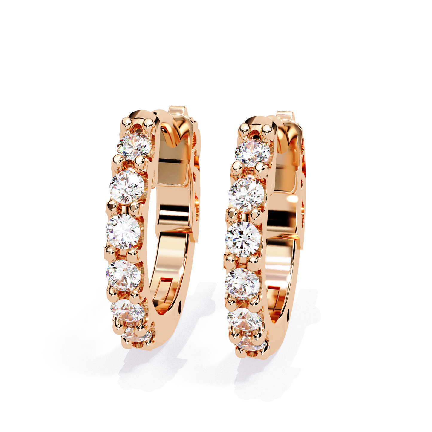 enchanted inside-out unicorn lab grown diamond hoops