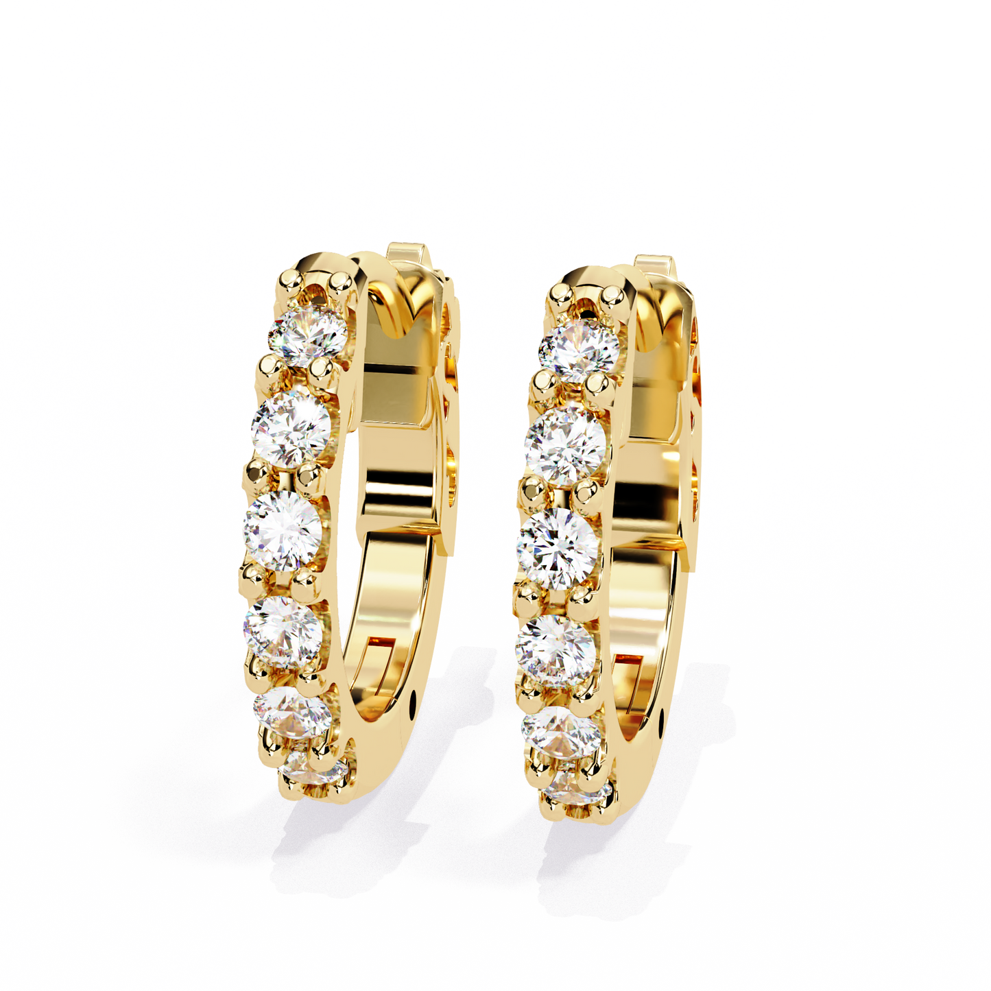 enchanted inside-out unicorn lab grown diamond hoops