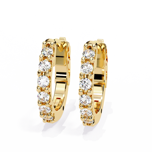 Enchanted Inside-Out Unicorn Lab Grown Diamond Hoops