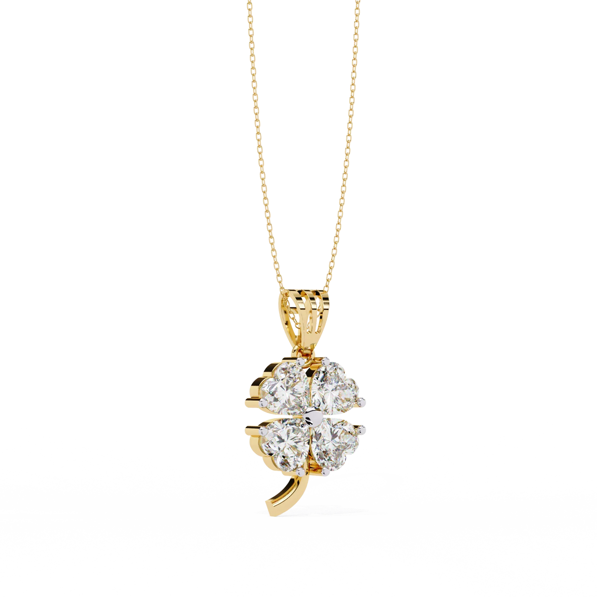 Fortuna Four-Heart Lab Grown Diamond Pendant - Ophiratbf