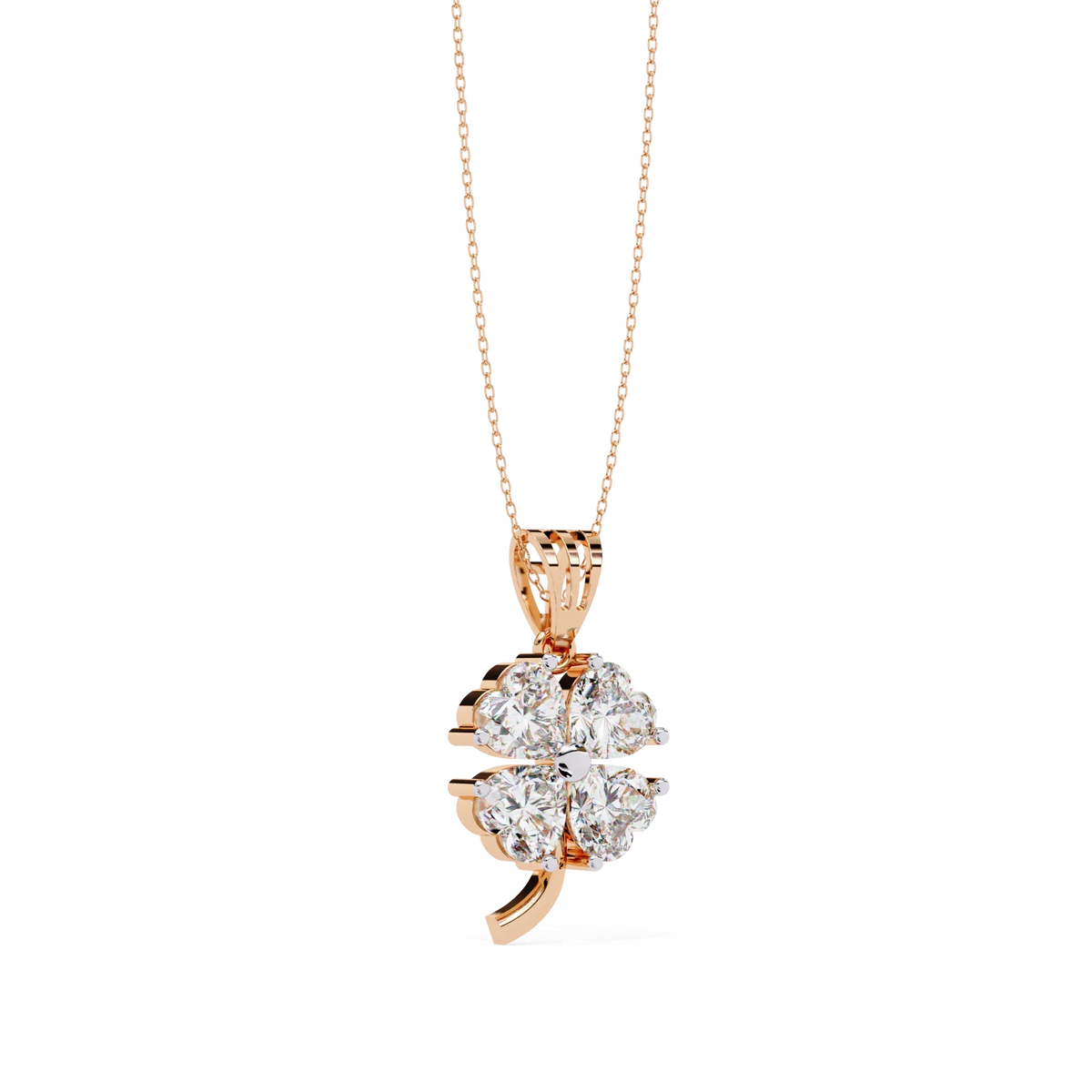 Fortuna Four-Heart Lab Grown Diamond Pendant - Ophiratbf