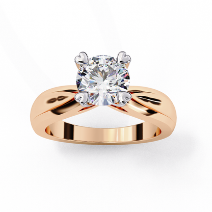 Aurora Rose Solitaire Ring