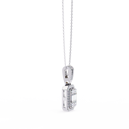 Imperia Square Multi-Cut Lab Grown Diamond Pendant