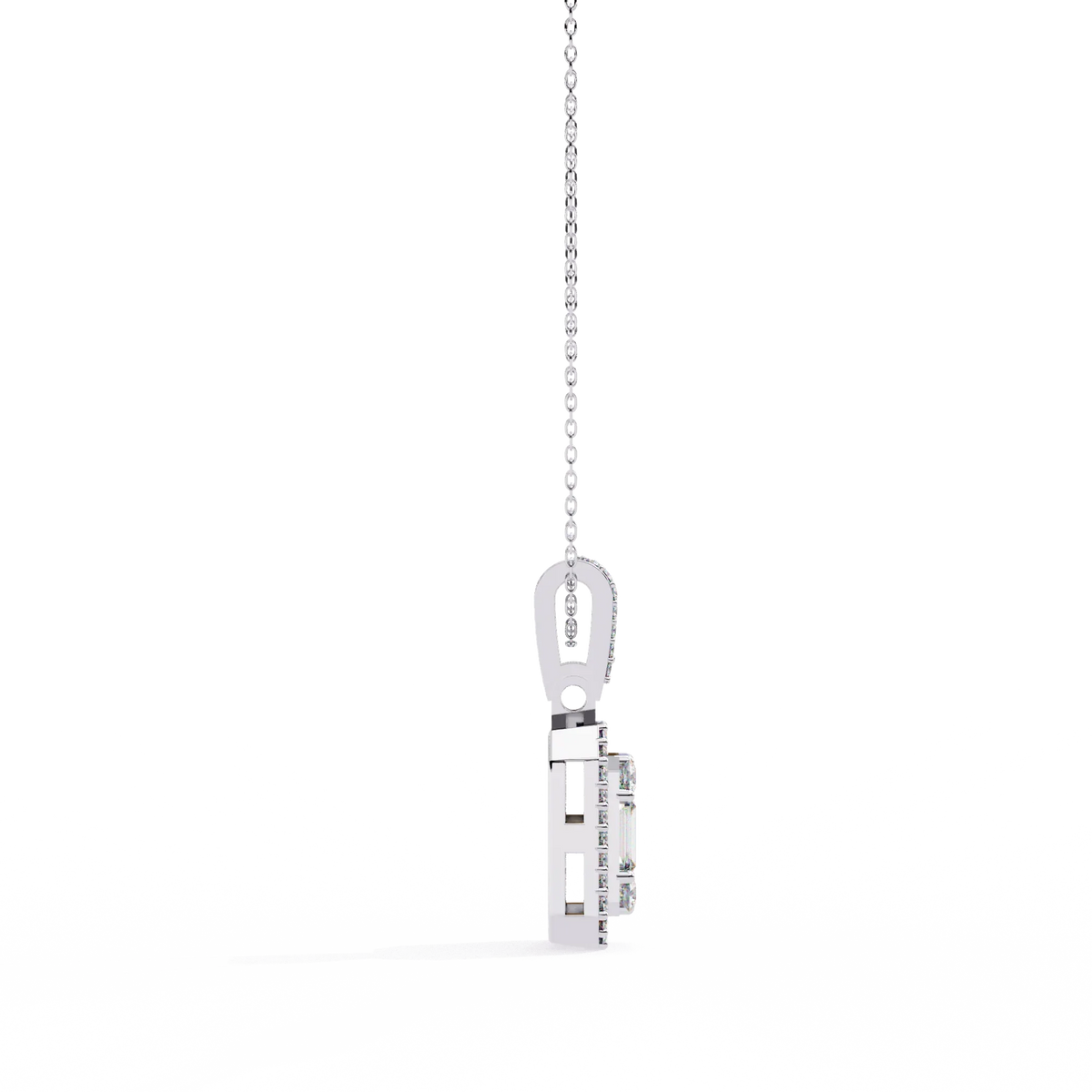 Imperia Square Multi-Cut Lab Grown Diamond Pendant - Ophiratbf