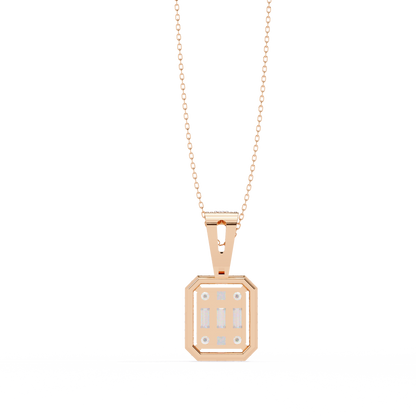 Imperia Square Multi-Cut Lab Grown Diamond Pendant
