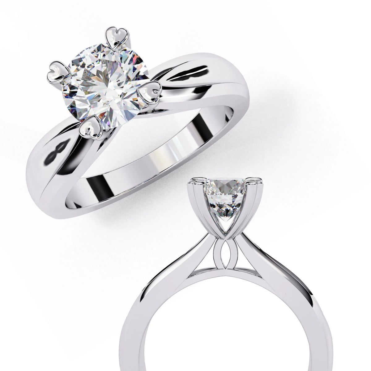 Aurora Rose Solitaire Ring - Ophiratbf