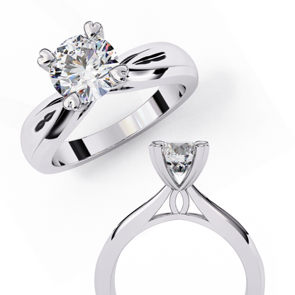 Aurora Rose Solitaire Ring