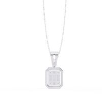 Imperia Square Multi-Cut Lab Grown Diamond Pendant - Ophiratbf
