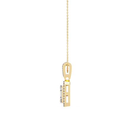 Imperia Square Multi-Cut Lab Grown Diamond Pendant