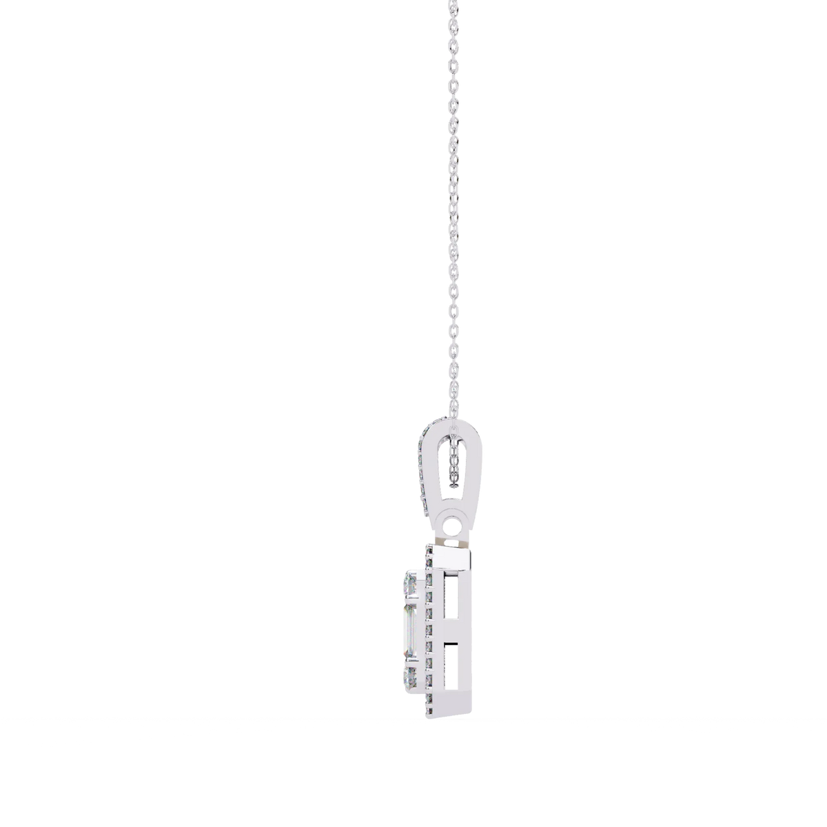 Imperia Square Multi-Cut Lab Grown Diamond Pendant - Ophiratbf