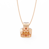 Imperia Square Multi-Cut Lab Grown Diamond Pendant - Ophiratbf