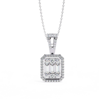 Imperia Square Multi-Cut Lab Grown Diamond Pendant - Ophiratbf