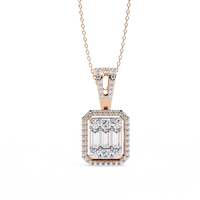 Imperia Square Multi-Cut Lab Grown Diamond Pendant - Ophiratbf