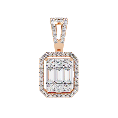 Imperia Square Multi-Cut Lab Grown Diamond Pendant