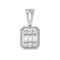 Imperia Square Multi-Cut Lab Grown Diamond Pendant - Ophiratbf
