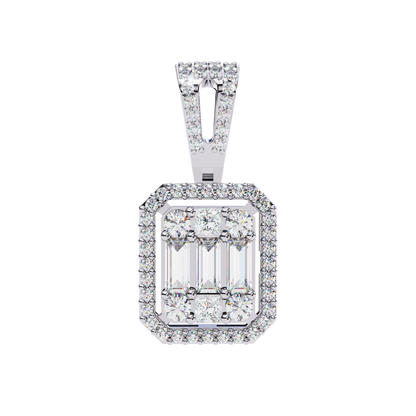 Imperia Square Multi-Cut Lab Grown Diamond Pendant