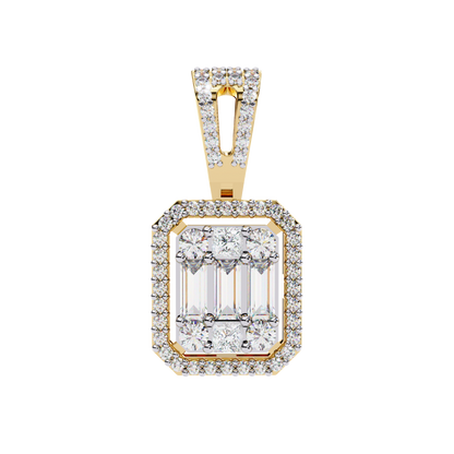 Imperia Square Multi-Cut Lab Grown Diamond Pendant