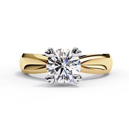 Aurora Rose Solitaire Ring
