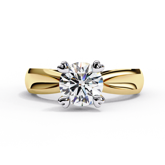Aurora Rose Solitaire Ring