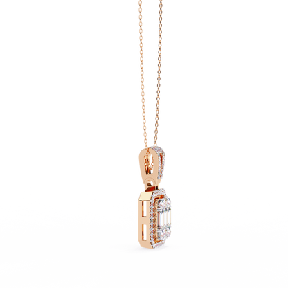 Imperia Square Multi-Cut Lab Grown Diamond Pendant