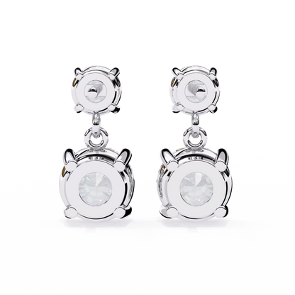 Stellar Drop Round Lab Grown Diamond Earrings