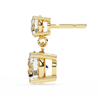 Stellar Drop Round Lab Grown Diamond Earrings - Ophiratbf
