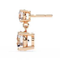 Stellar Drop Round Lab Grown Diamond Earrings - Ophiratbf