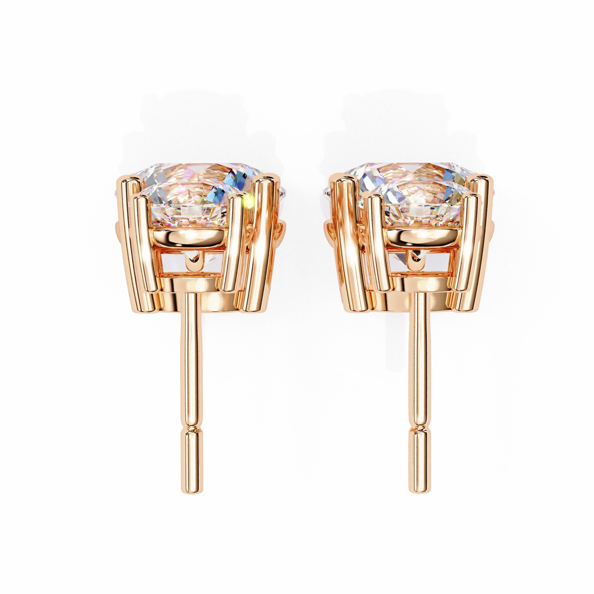 Stellar Drop Round Lab Grown Diamond Earrings - Ophiratbf