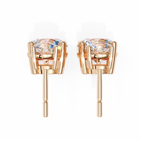 Stellar Drop Round Lab Grown Diamond Earrings - Ophiratbf