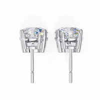 Stellar Drop Round Lab Grown Diamond Earrings - Ophiratbf